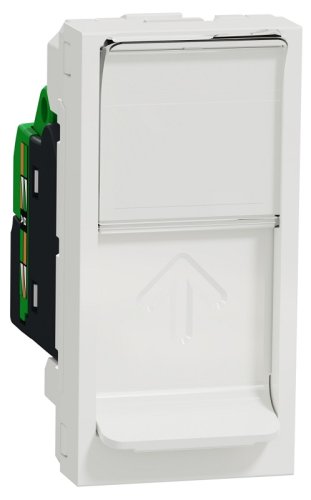 Розетка компьютерная без рамки Schneider Electric Unica Modular 1-м. 1 мод. RJ45 5e белый картинка